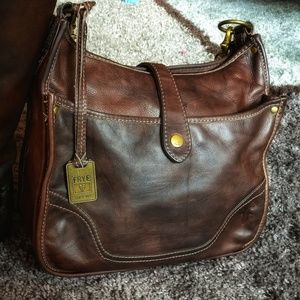 Frye Melissa Brown Leather crossbody bag